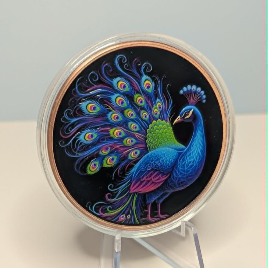 Colourized Peacock