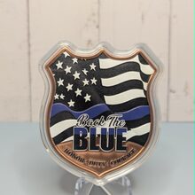 Back The Blue Police Badge alternate view