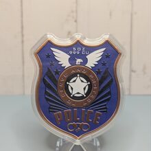 Back The Blue Police Badge front view